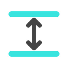 Editable room height vector icon. Property, real estate, construction, mortgage, interiors. Part of a big icon set family. Perfect for web and app interfaces, presentations, infographics, etc