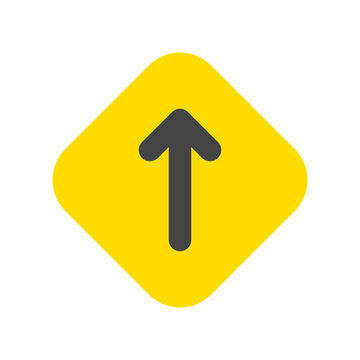 Editable straight road arrow vector icon. Map, location, navigation. Part of a big icon set family. Perfect for web and app interfaces, presentations, infographics, etc
