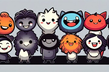 Obraz premium People enjoying their daily lives peacefully and smiling happily