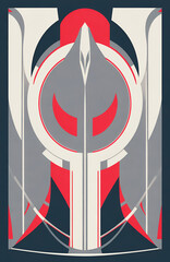 illustrazione con elementi geometrici a tema astratto contemporaneo