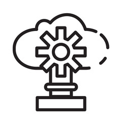 Cloud Design Idea Line Icon