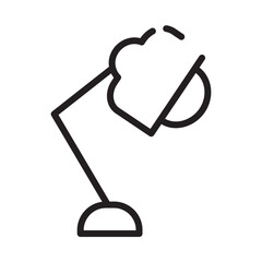 Desk Lamp Light Line Icon