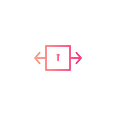 keyhole gradient icon