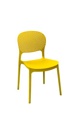 yellow chair isolated on white background