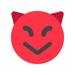 Editable evil devil face vector icon. Part of a big icon set family. Perfect for web and app interfaces, presentations, infographics, etc