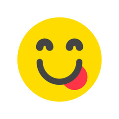 Editable yummy, hungry, tongue-out face vector icon. Part of a big icon set family. Perfect for web and app interfaces, presentations, infographics, etc