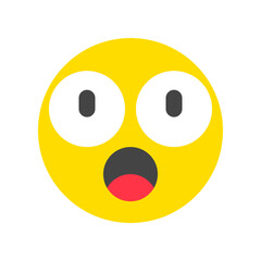 Editable surprised, astonished, shocked face vector icon. Part of a big icon set family. Perfect for web and app interfaces, presentations, infographics, etc