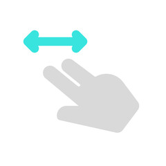 Editable two finger slide vector icon. Part of a big icon set family. Perfect for web and app interfaces, presentations, infographics, etc