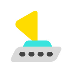Editable sailboat vector icon. Vehicles, transportation, travel. Part of a big icon set family. Perfect for web and app interfaces, presentations, infographics, etc