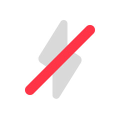 Obraz premium Editable flash off vector icon. Part of a big icon set family. Perfect for web and app interfaces, presentations, infographics, etc