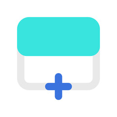 Fototapeta premium Editable add row below vector icon. Part of a big icon set family. Perfect for web and app interfaces, presentations, infographics, etc