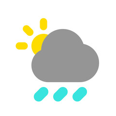 Editable sunshower vector icon. Part of a big icon set family. Perfect for web and app interfaces, presentations, infographics, etc