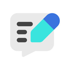 Editable write review, comment, message vector icon. Part of a big icon set family. Perfect for web and app interfaces, presentations, infographics, etc
