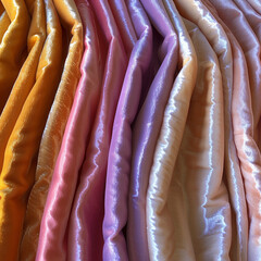fabric texture of soft velvet in various colors