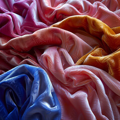 fabric texture of soft velvet in various colors