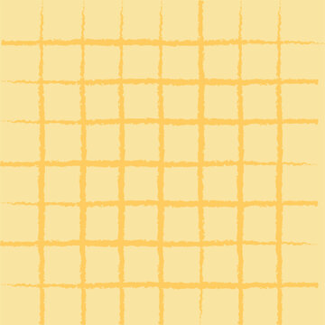 Vector hand drawn brush textured checkered pattern. crayon dry paint geometrical simple texture. Crossing lines. Abstract cute delicate pattern ideal for fabric, textile, wallpaper