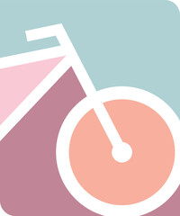 Bicycle abstract color poster
