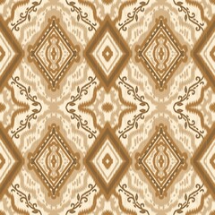 Seamless ethnic design, ikat art. beautiful hand drawn Design for textile and printingEthnic pattern.beautiful pattern. folk embroidery,bohemian style,aztec geometric art	