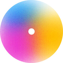 Cool Shape Circular Disc Central Void Symmetric Soft Gradient with Noise Effect