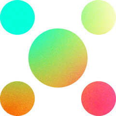 Cool Shape Clustered Spheres Varying Sizes Dynamic Arrangement Clustered Spheres Gradient with Noisy Effect Playful for Kids' Educational Apps