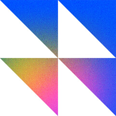 Cool Shape Dynamic Triangles Sharp Cuts Modern Aesthetic Abstract Triangle Gradient with Noisy Effect Stylish for Contemporary Art Prints