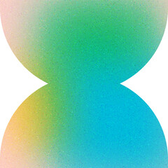 Cool Shape Hourglass Silhouette Symmetric Pinched Center Hourglass Gradient with Noisy Effect Timeless for Inspirational Quotes