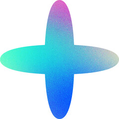 Cool Shape Smooth Bladed Propeller Star Cross Gradient with Noisy Effect Mystical for Fantasy Game Assets