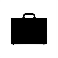 Briefcase silhouette isolated on white background. Spray bottle icon vector illustration design.
