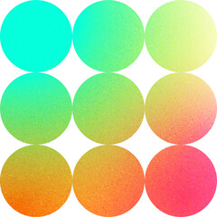 Cool Shape Stacked Circles Ascending Order Harmonious Palette Clustered Circles Gradient with Noisy Effect