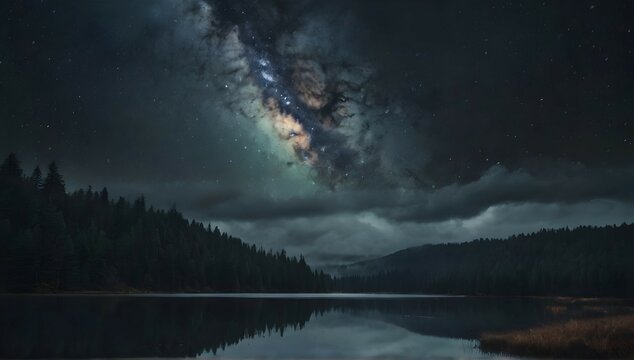 nature album cover, ambient music,rainy mood