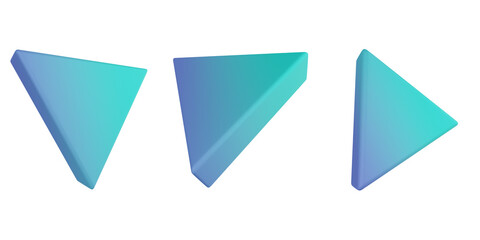 3d prism triangular, geometric shapes 3d set, transparent background