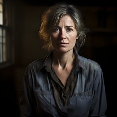 Portrait of a British female worker in her 40s