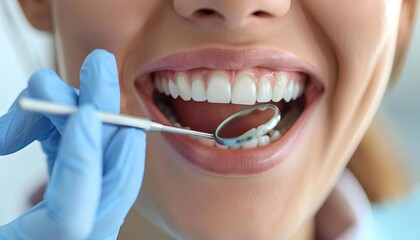 Fototapeta premium Regular dental check-ups and cleanings are essential for maintaining healthy teeth and gums