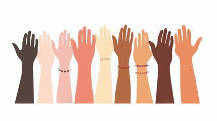 humanity different but equal and diversity hands skin