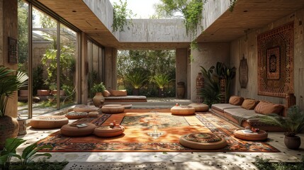 Moroccan-inspired terrace