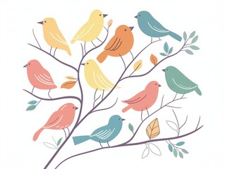 Birds of a feather flock together - obrazy, fototapety, plakaty