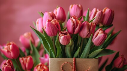 Fototapeta premium Happy mother's day greeting card with flowers.