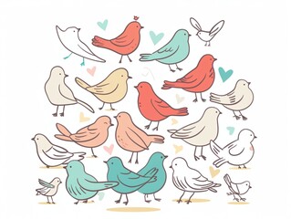 Obraz premium Birds of a feather flock together