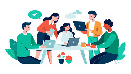 Data analysis vector illustration 
