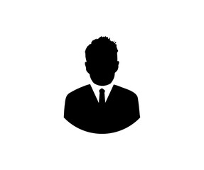 Business man icon. Male sign of user person profile avatar symbol vector design and illustration.