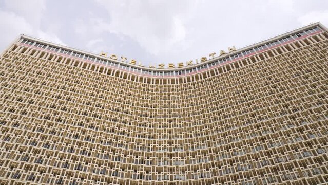 Hotel Uzbekistan. The famous hotel located on the Amir Timur Square. Tashkent, Uzbekistan