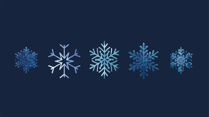 Four of beautiful Christmas snowflakes isolated