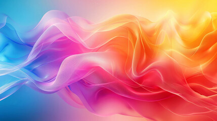 Obraz premium Colorful abstract gradient mesh background with vibrant waves and smooth flow