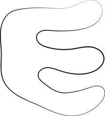 Fototapeta premium ink outline abstract