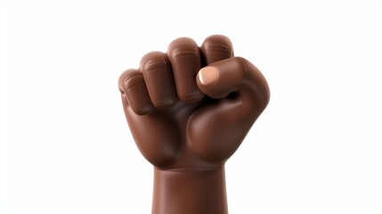 The hand of an African American man shows four different gestures, victory, okay, pointing, and stopping. Two fingers are shown, and good symbol is shown on the open palm, isolated on a white