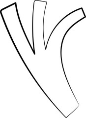 ink outline abstract