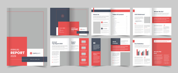 Annual Report Brochure Template, Vector Template, Proposal Design, A4 Template