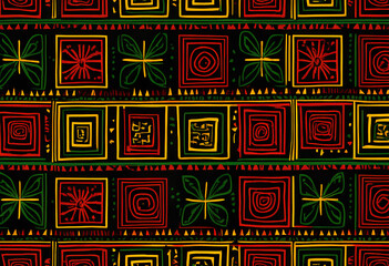 African clash ethnic tribal seamless pattern background
