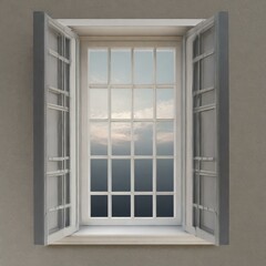 window with a white background