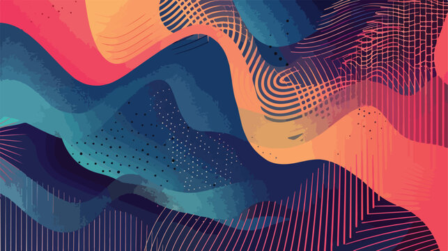 Geometric vector abstract background with dynamic com